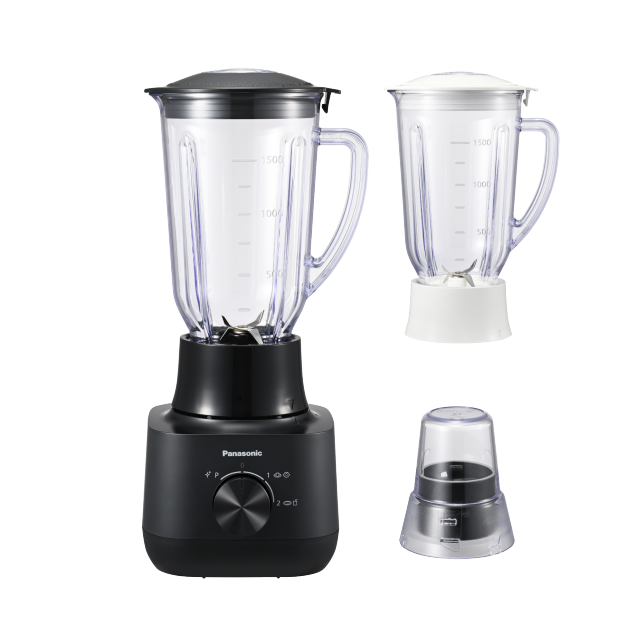 Photo of 1.5L Blender MX-EP5171 with 2 Plastic Jugs and 1 Dry Mill for Juice, Smoothies, Soup and Spices : black