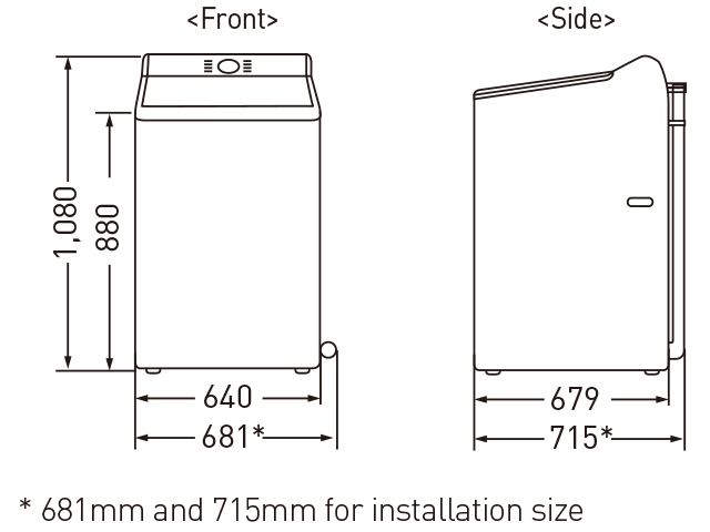 INSTALLATION SPACING