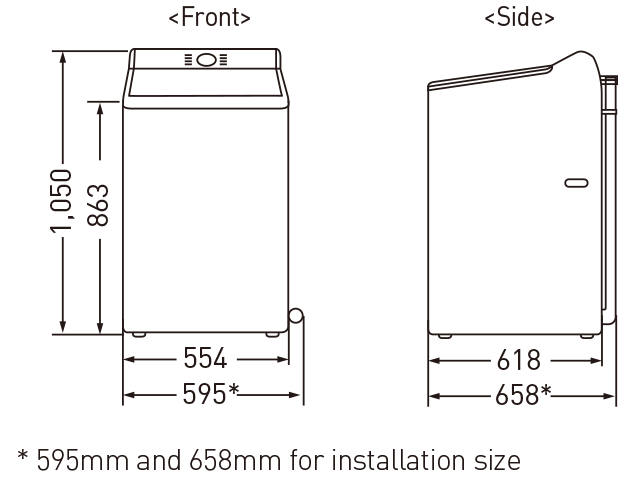 INSTALLATION SPACING