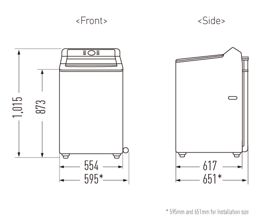 9kg Top Load Washing Machine (Washer)  NA-F90A1