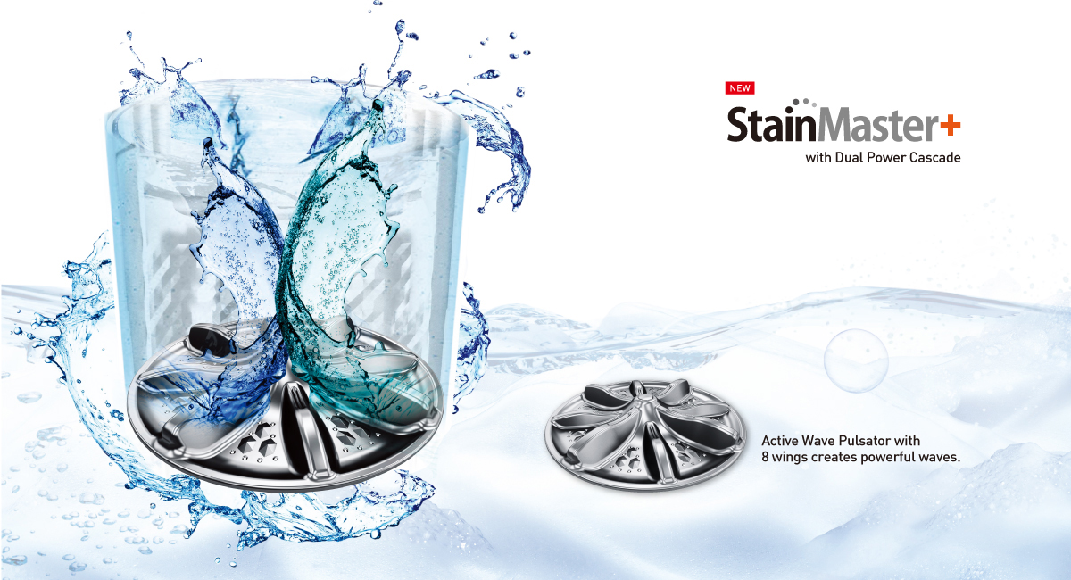 Active Wave Pulsator for Powerful Scrub Wash Effect