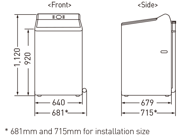 INSTALLATION SPACING