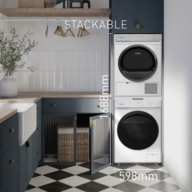 Saves Space with Stackable Installation