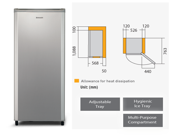 1 Door Refrigerator NR-AF162SNMY