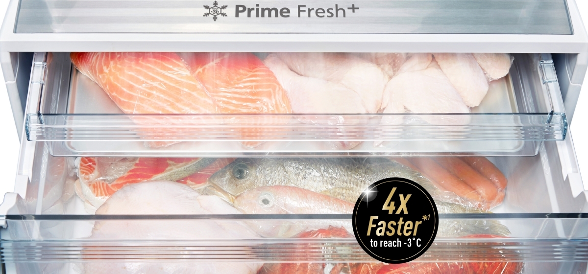 Prime Fresh+ Keeps Food Fresh with Faster Soft Freezing