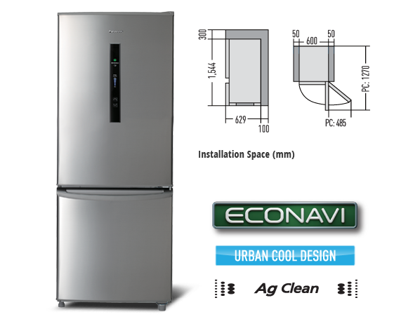 ECONAVI 2 Door Refrigerator NR-BR304M