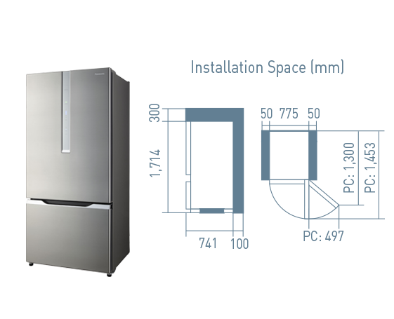 ECONAVI Inverter 2 Door Refrigerator NR-BY558XSMY