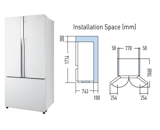 ECONAVI Inverter Multi Door Refrigerator NR-CY557GWMY