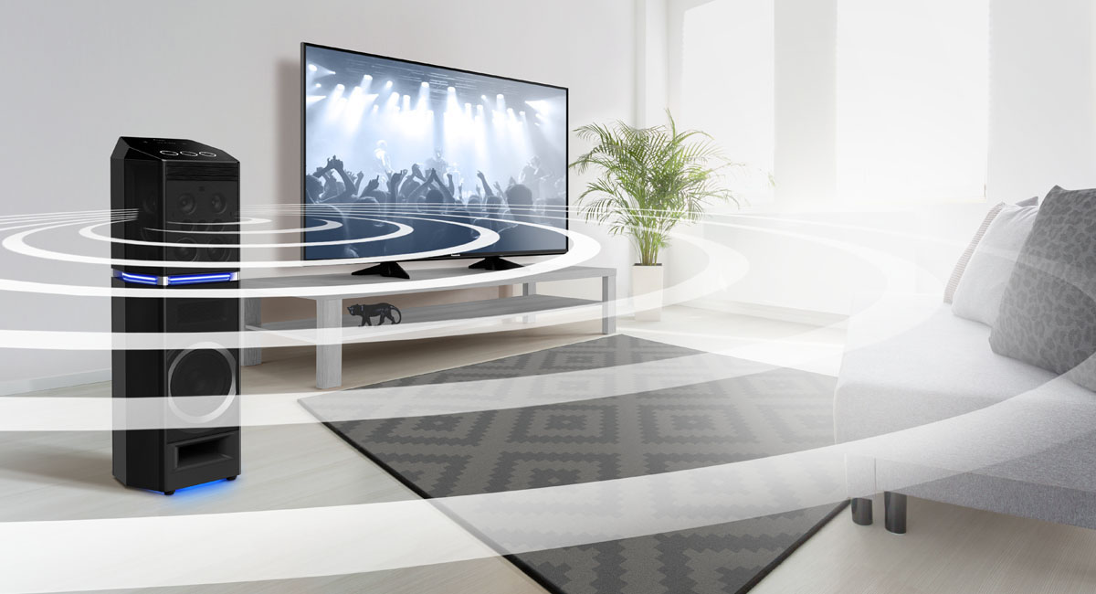 Dynamic sound from all-in-one speaker