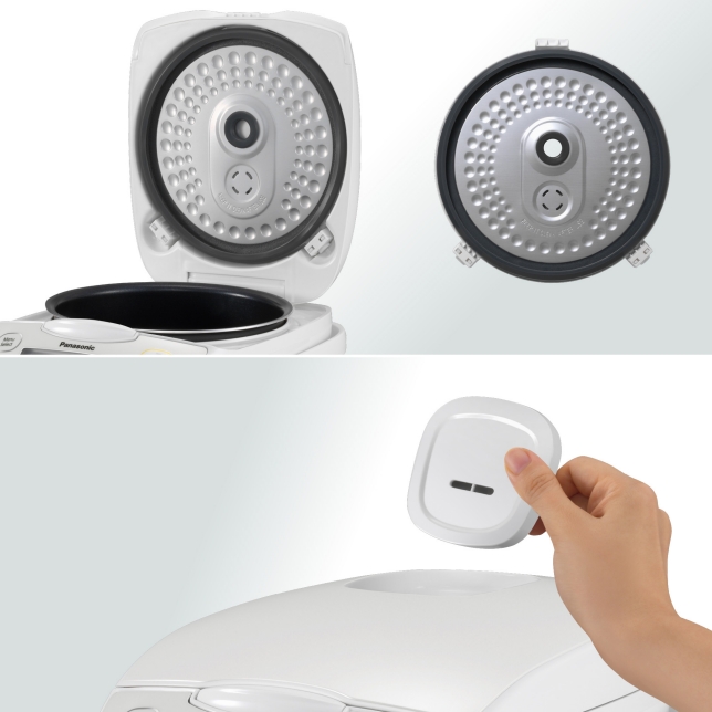 Easy Cleaning Detachable Inner Lid and Steam Vent