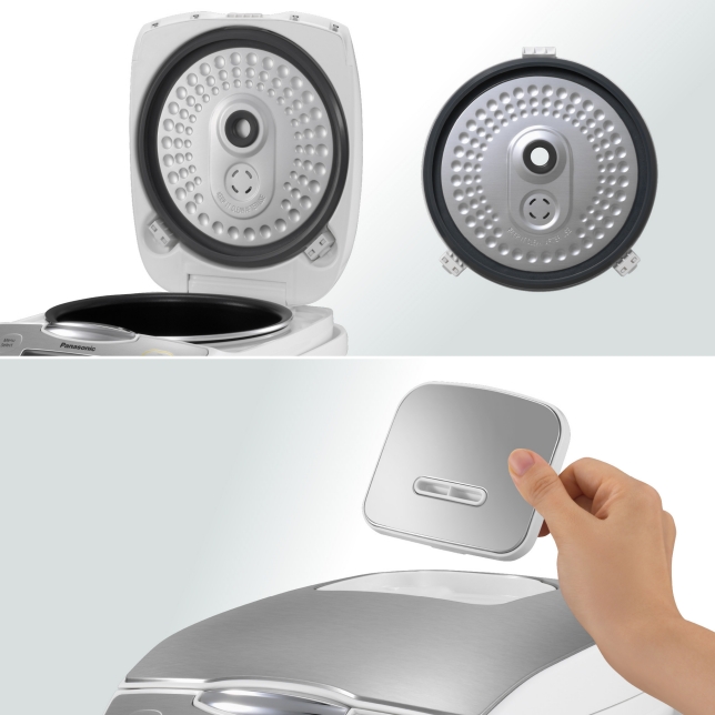 Easy Cleaning Detachable Inner Lid and Steam Vent