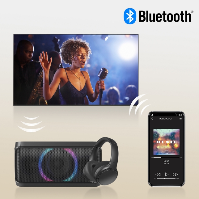 More listening choices via easy connecting Bluetooth®
