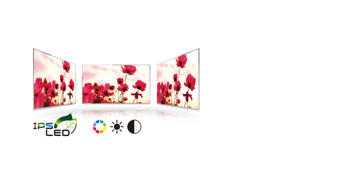 Wide Viewing Angle
by IPS LED