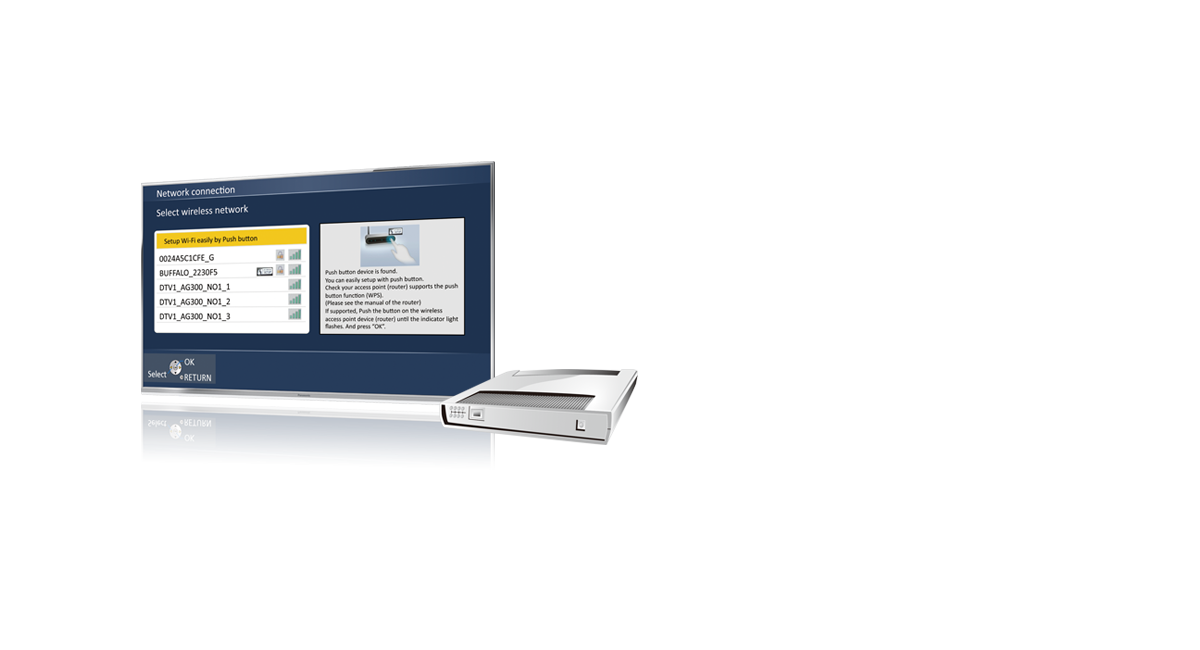 Wireless LAN Built-In /
Easy Network Settings