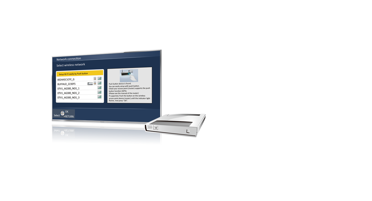 Wireless LAN Built-In /
Easy Network Settings
