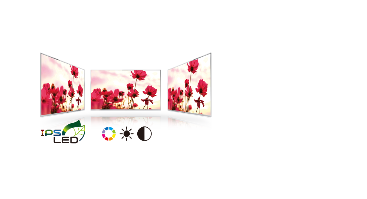 Wide Viewing Angle
by IPS LED