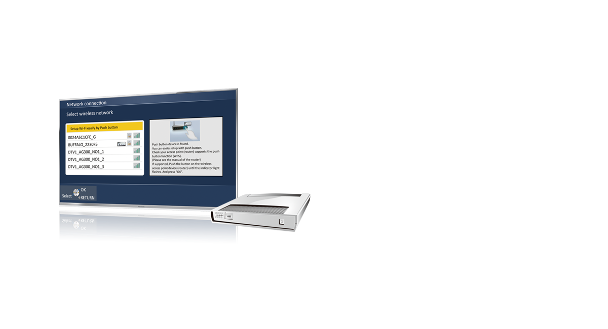 Wireless LAN Built-In /
Easy Network Settings