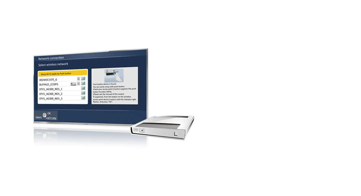 Wireless LAN Built-In /
Easy Network Settings