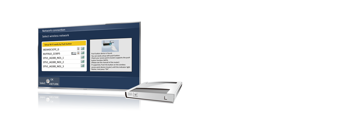 Wireless LAN Built-In /
Easy Network Settings