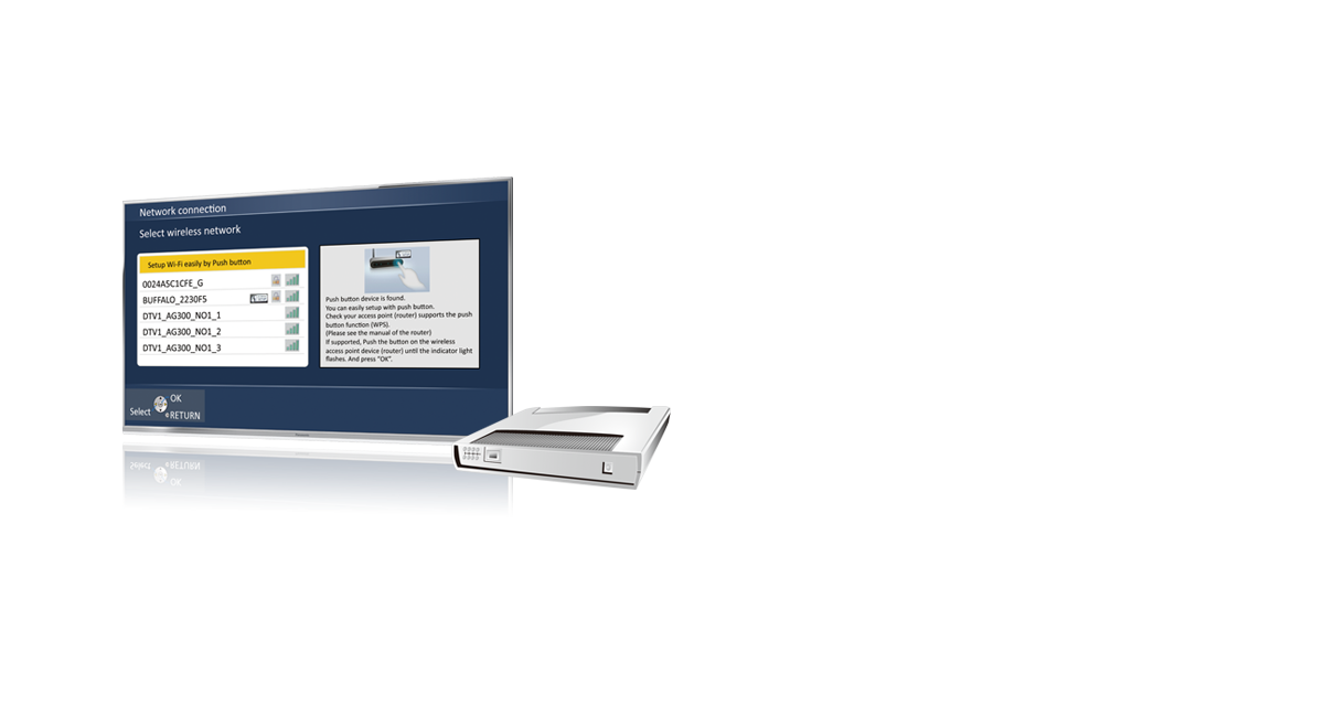 Wireless LAN Built-In /
Easy Network Settings