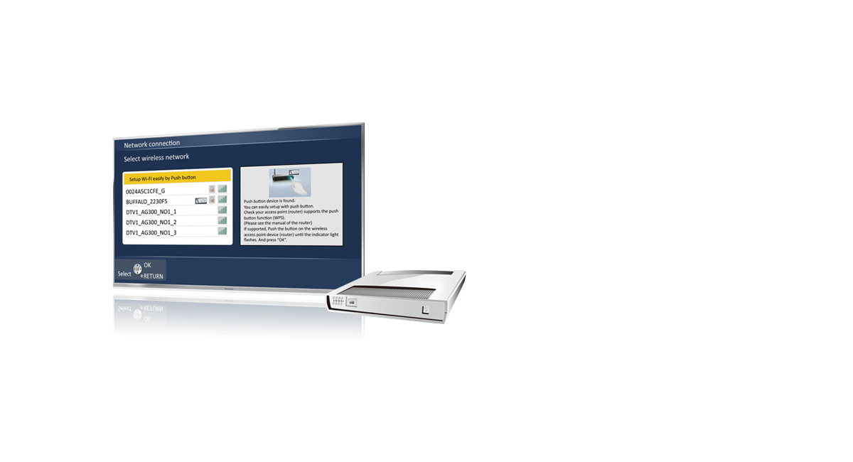 Wireless LAN Built-In /
Easy Network Settings