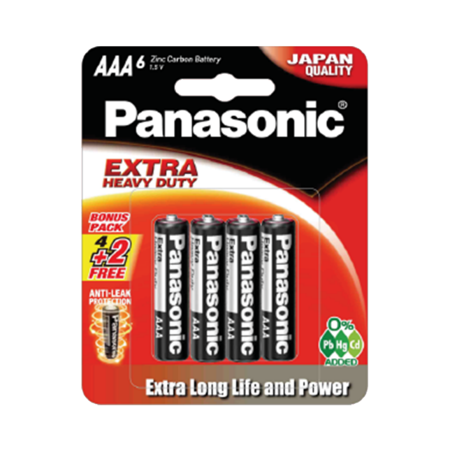 Photo of Zinc Carbon Batteries 4SHD 6pcs (AAA size)