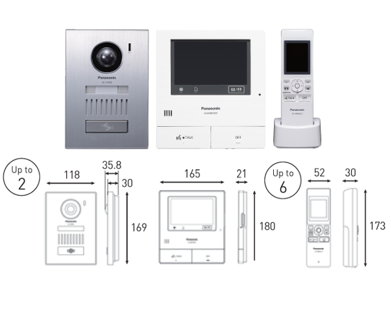 [DISCONTINUED] Wireless Video Intercom System - Stylish Premium VL-SWD501BX