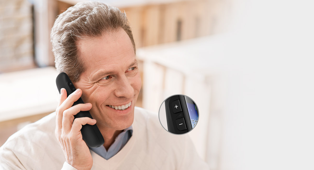 Wijzig het volume met knoppen aan de zijkant