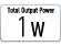Totaal uitvoervermogen 1W