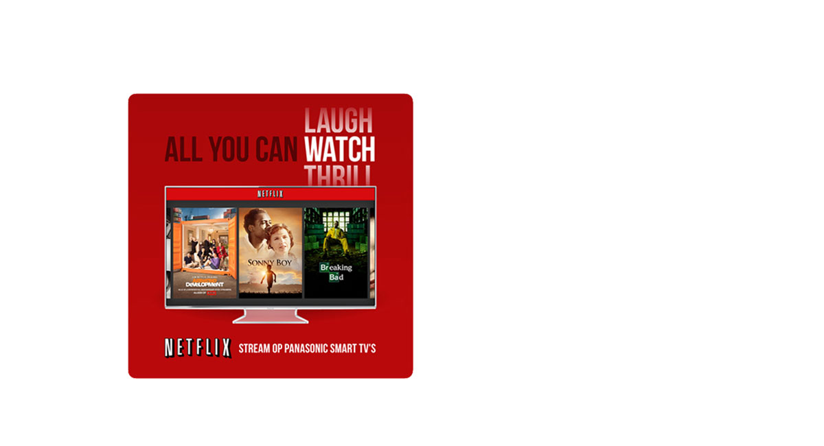 Kijk Netflix TV Series en Films met Panasonic SMART TV 