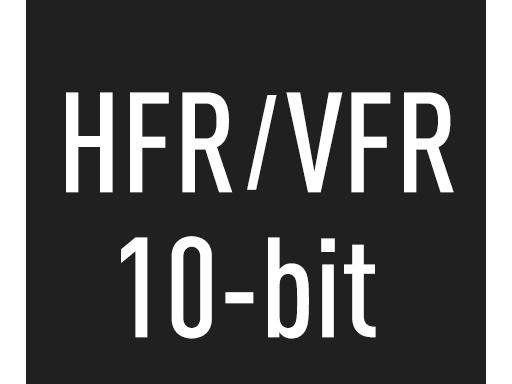 HFR/VFR 10-bits video