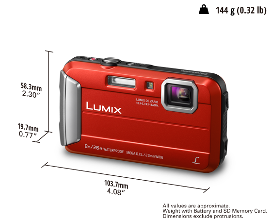 Lumix Digital Waterproof Camera DMC-FT30GN Tough