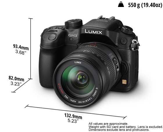 LUMIX Digital Single Lens Mirrorless Camera DMC-GH3HGN-K