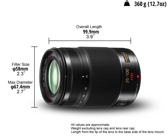 LUMIX G Lens H-HS35100E