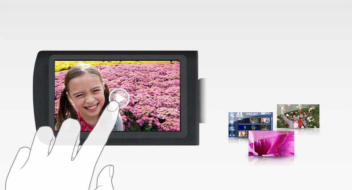 3.0-inch Wide Touch LCD