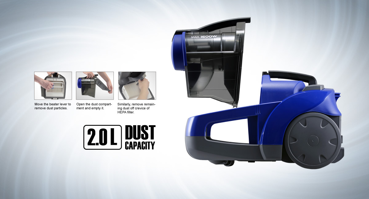 Easy To Empty Dust Compartment