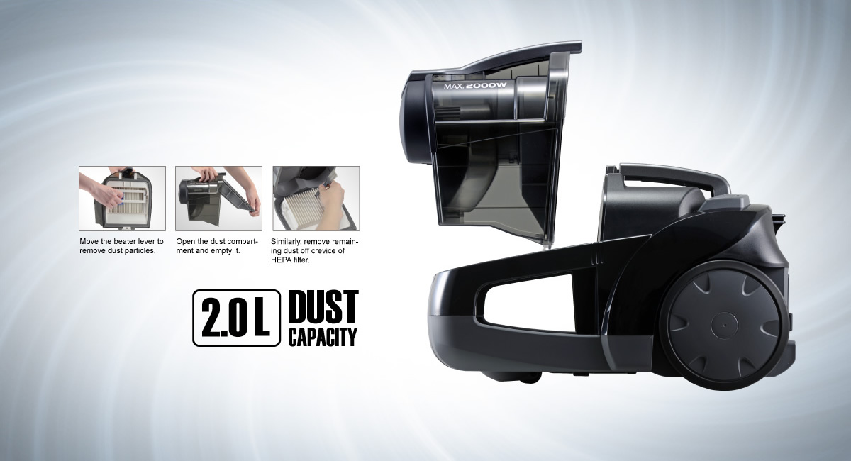 Easy To Empty Dust Compartment