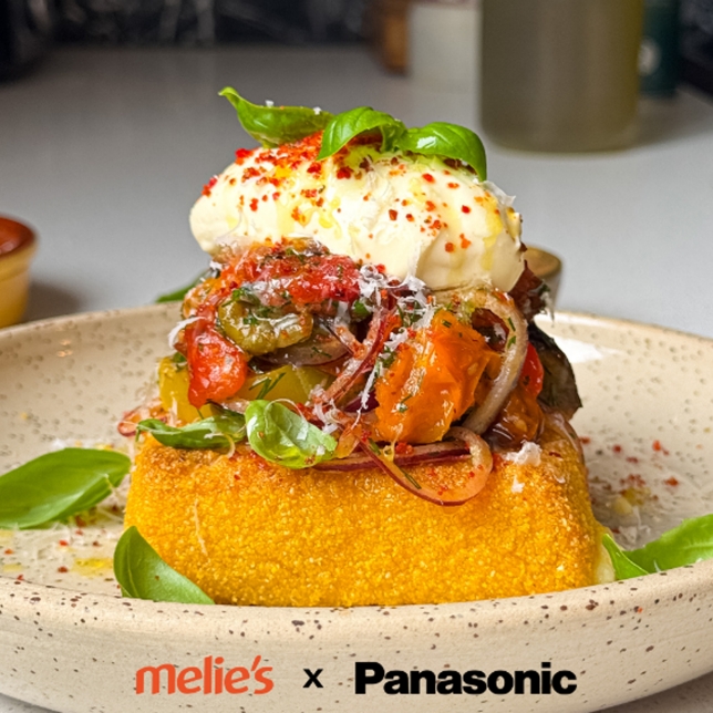 Parmesan & Buffalo Mozzarella Polenta Cakes