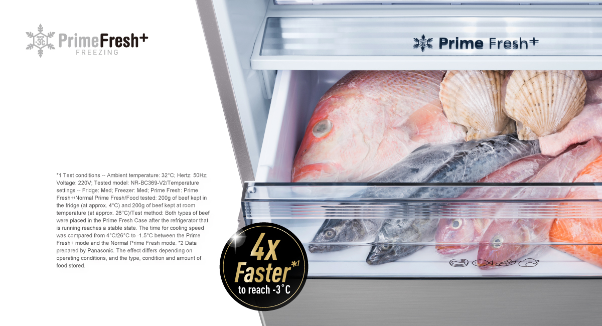 Faster Soft FreezingKeeps Food Fresh