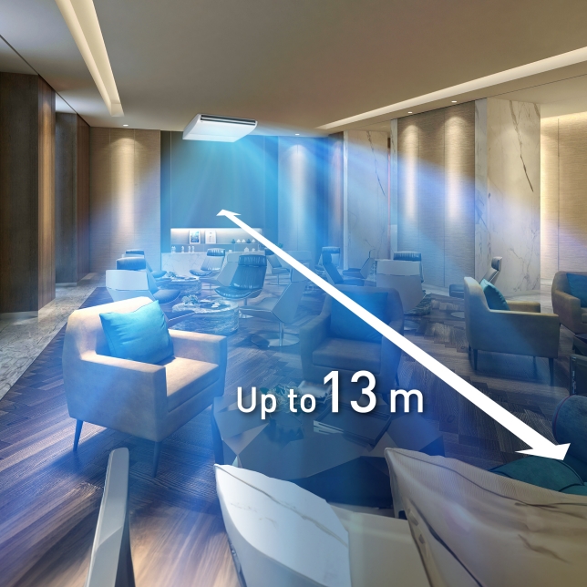 Delivers Cool Air Over a Long Distance