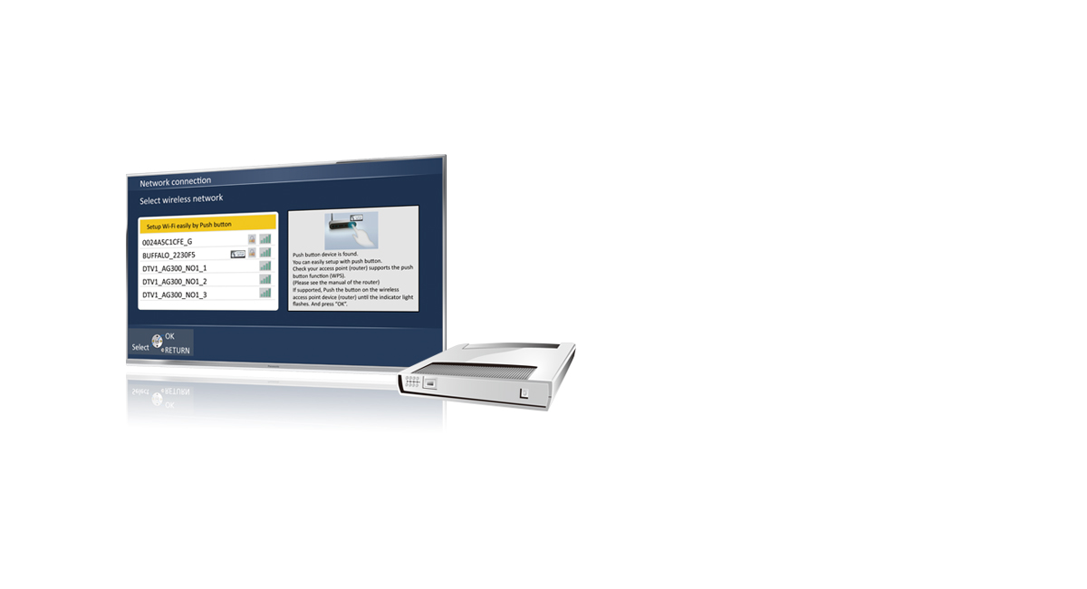 Wireless LAN Built-In /
Easy Network Settings