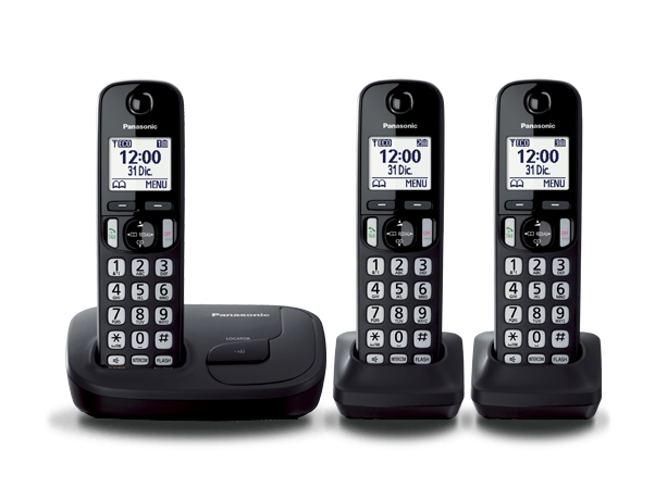 Panasonic KXTGC313SPB Pack Tres Teléfonos Fijos Inalámbricos DECT