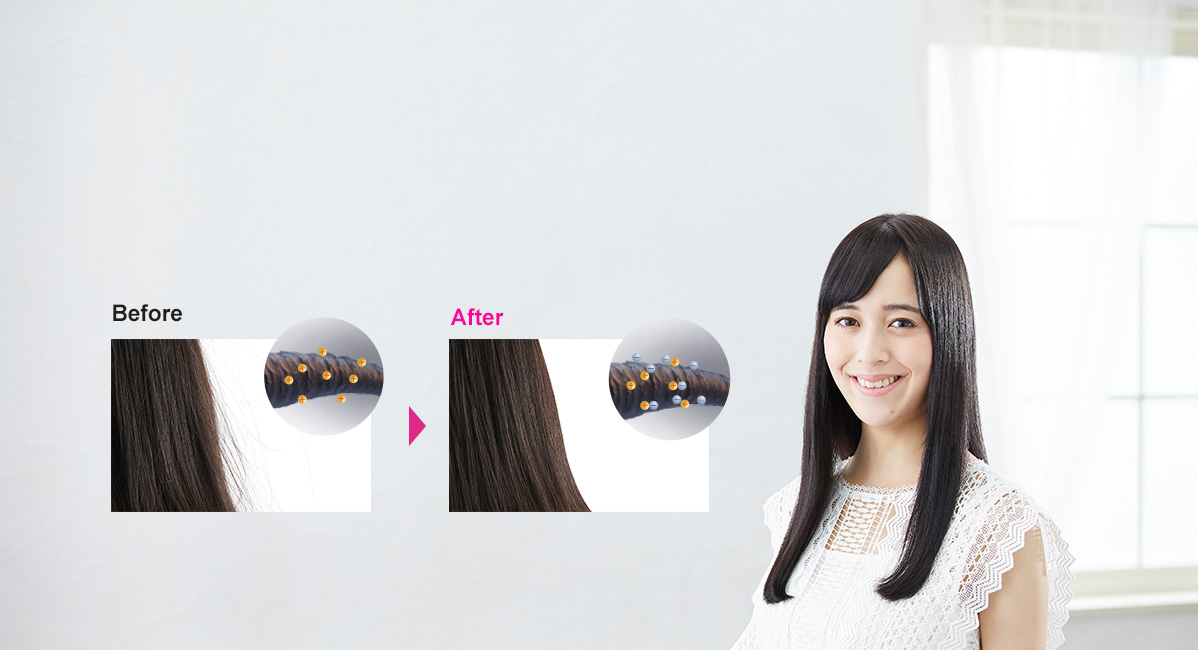 Prevents frizzy and flyaway hair caused by static electricity