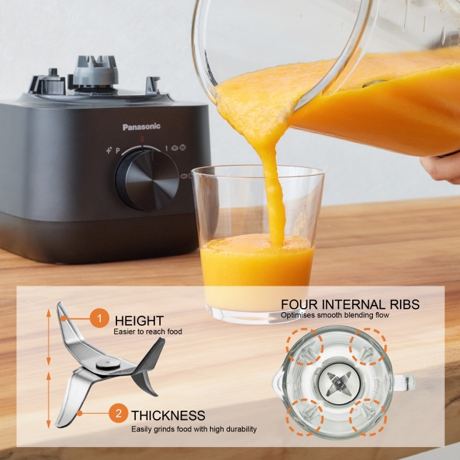 Blends Fruits and Vegetables into a Smooth Texture