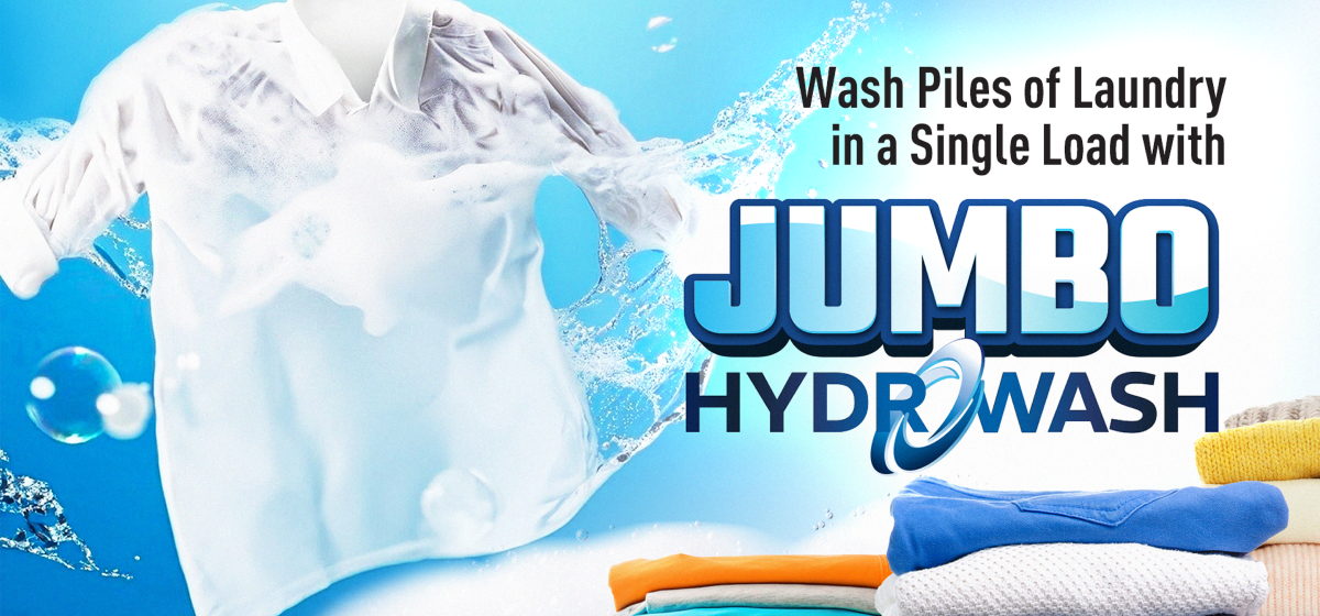 Wash Piles of Laundry in a Single Load with JUMBO HydroWash