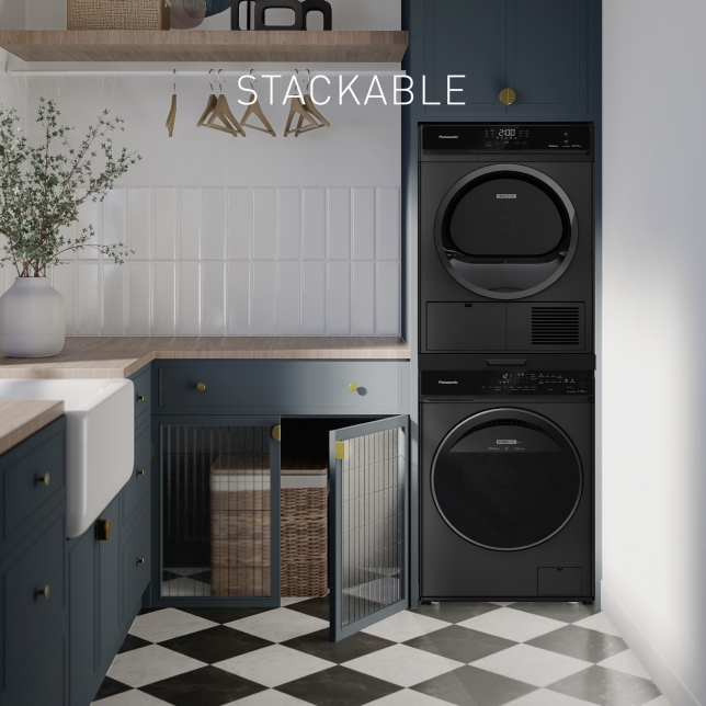 Saves Space with Stackable Installation