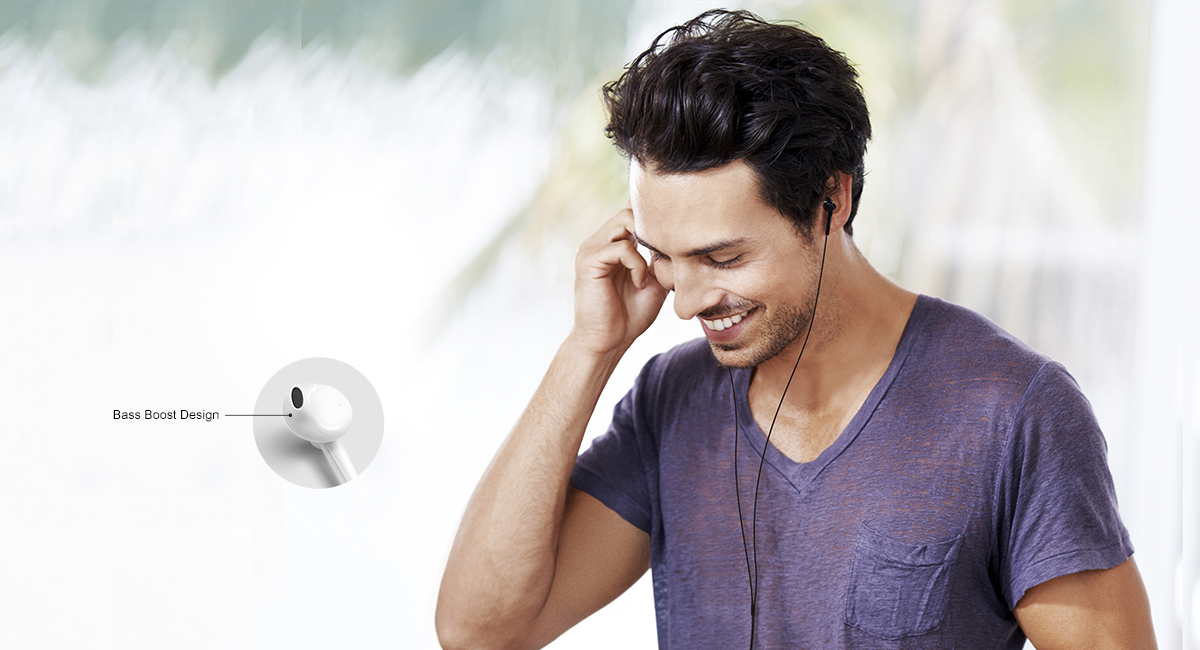 Clear-Bass Sound with Comfortable Fit