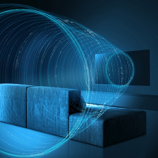 Big screen entertainment with sound to match