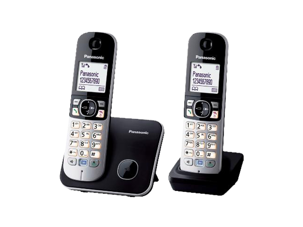 Fotografie cu KX-TG6812PDB Telefon DECT digital cu funcţionare în regim cordless twin