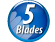 5 skärblad